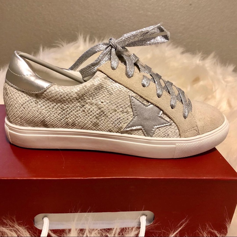 Silver Snake Sneaker
